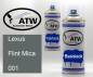 Preview: Lexus, Flint Mica, 001: 400ml Sprühdose + 400ml Klarlack - Set, von ATW Autoteile West.